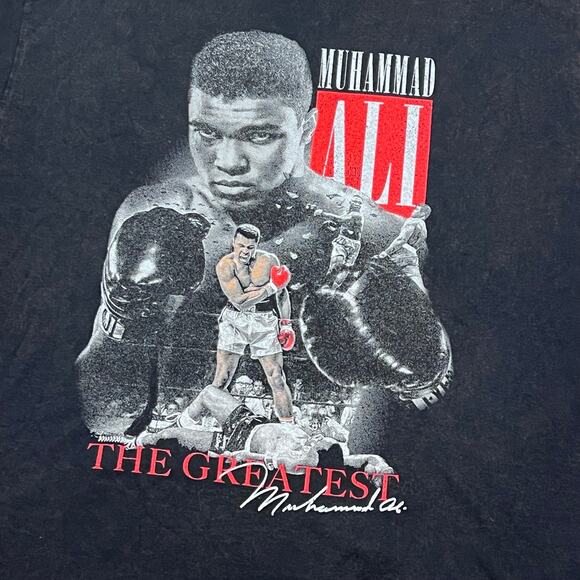 Muhammad Ali Shirt Large The Greatest Goat Crew Double Sided Graphic Boxing New - Picture 3 of 5